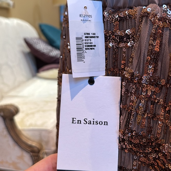 NWT En Saison midi sequin midi skirt - Picture 7 of 8